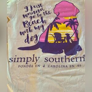 💕Simply Southern T-Shirt “I Just Wanna Go To The Beach With My Dog” 💕